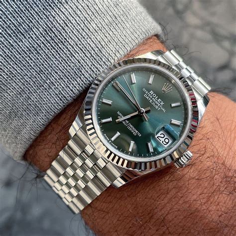 new rolex datejust green|rolex datejust green price.